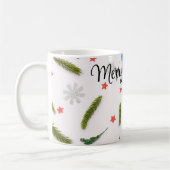 Weiß und Shine blau mit Pine Tree, Star and Flake Kaffeetasse (Links)
