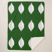 Weiß und silberfarbene Sherpa Blanket Sherpadecke (Vorderseite)