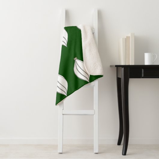 Weiß und silberfarbene Sherpa Blanket Sherpadecke (Beispiel)