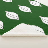 Weiß und silberfarbene Sherpa Blanket Sherpadecke (3/4)