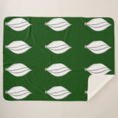 Weiß und silberfarbene Sherpa Blanket Sherpadecke (Vorderseite (Horizontal))