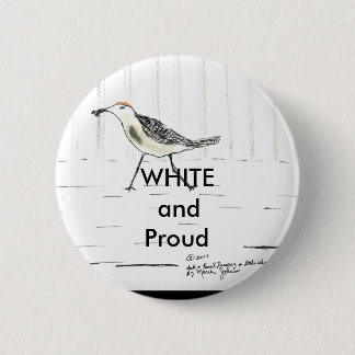 Weiß und Stolz Taste. Button