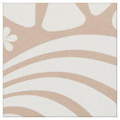 Weiß und Tan Barock Muster Stoff (Nahaufnahme)