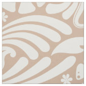 Weiß und Tan Barock Muster Stoff (Muster)