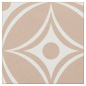 Weiß und Tan Retro Geometrie nahtloses Muster Stoff (Nahaufnahme)