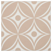 Weiß und Tan Retro Geometrie nahtloses Muster Stoff (Muster)