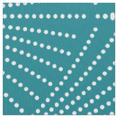 Weiß und Türkis Art-Deko Geometrisches Muster Stoff (Nahaufnahme)