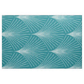 Weiß und Türkis Art-Deko Geometrisches Muster Stoff (Fat Quarter (45,7 x 55,9 cm))