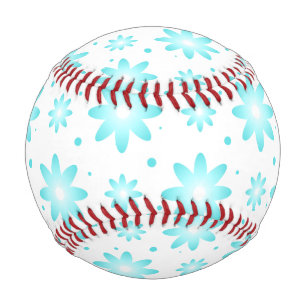 Weiß und türkisfarben, zarte Farbtupfer Baseball