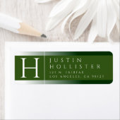 Weiß und Waldgrün | Klassisches Rücksendeadresse-E (Insitu)