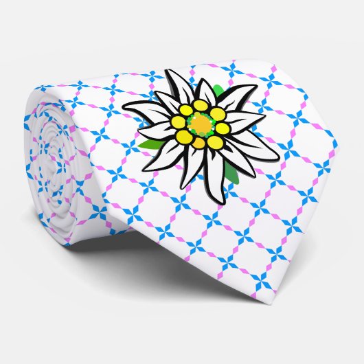 Weiß und Weiß blau Krawatte (Gerollt)