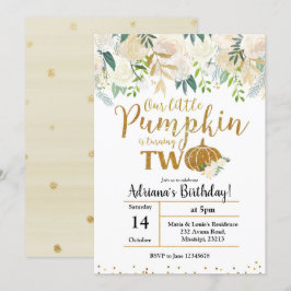 Weiß unser kleiner Kürbis macht zwei Einladungen