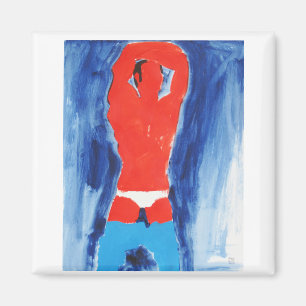 Weiß unterweist Blue Jeans Magnet