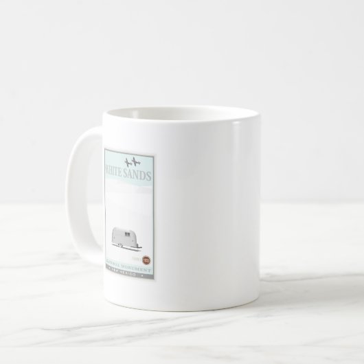 Weiß versandet nationales Monument 1 Kaffeetasse (Vorderseite Links)