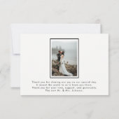 Weiß Vielen Dank 2 Foto Hochzeit Danke Karte (Rückseite)