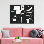 Weiß - weich und hart | Kandinsky | Leinwanddruck (Insitu (Wohnzimmer))