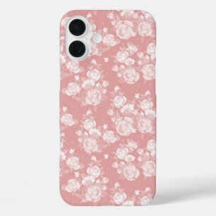 Weiß weißer weißer Korallenboho Vintag elegant flo iPhone 16 Plus Hülle