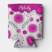 Weiß-weißes Herz-Whimsikal Blume Blumenname Dosenkühler (Vorderseite)