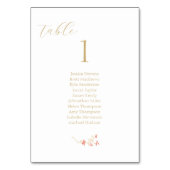 Weiß | Wildblume Wedding Guestlist Tischnummer (Vorderseite)