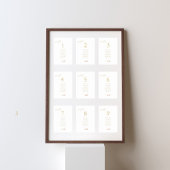 Weiß | Wildblume Wedding Guestlist Tischnummer