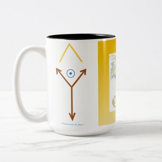 Weiß Winged Drache-Tasse Zweifarbige Tasse (Links)