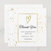 Weiß wir Hochzeit Danke Karte (Vorne/Hinten)