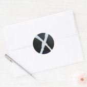 WEISS X RUNDER AUFKLEBER (Umschlag)