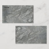 Weiß zerknitterter Plastik Visitenkarte (Vorne/Hinten)