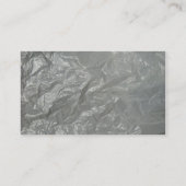 Weiß zerknitterter Plastik Visitenkarte (Rückseite)