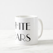 Weiß zerreißt Tasse im extravaganten Text (VorderseiteRechts)
