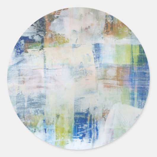 Weißabstrich III Runder Aufkleber (Vorderseite)