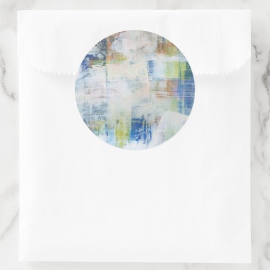 Weißabstrich III Runder Aufkleber (Tasche)