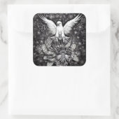 Weißadler Quadratischer Aufkleber (Tasche)