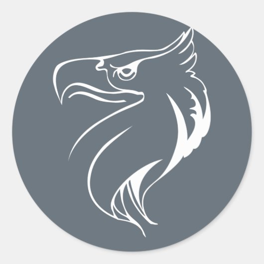Weißadler Runder Aufkleber (Vorderseite)