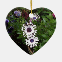 Weißafrikanischer Daisy Keramik Ornament