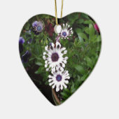 Weißafrikanischer Daisy Keramik Ornament (Links)
