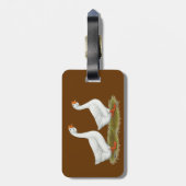 Weißafrikanischer Gänse Gepäckanhänger (Rückseite vertikal)