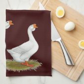 Weißafrikanischer Gänse Geschirrtuch (Viertel Falte)