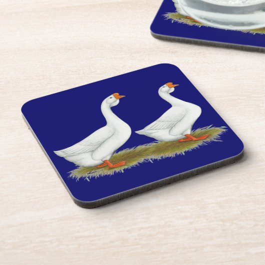 Weißafrikanischer Gänse Getränkeuntersetzer (Linke Seite)