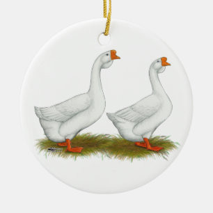 Weißafrikanischer Gänse Keramikornament