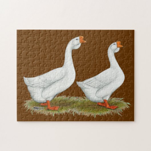 Weißafrikanischer Gänse Puzzle (Horizontal)