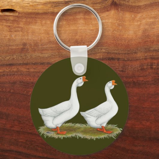 Weißafrikanischer Gänse Schlüsselanhänger (Vorderseite)