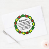 Weissagung der Cree Runder Aufkleber (Umschlag)