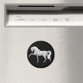 Weißandalusisches Pferdemagnet Magnet (In Situ (Geschirrspüler))