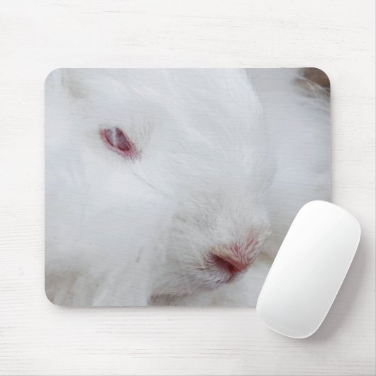 Weißangora-Kaninchen Mousepad (Mit Mouse)