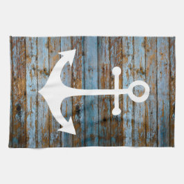 Weißanker aus Holz Geschirrtuch