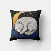 Weißbär schläft auf Wolken Kissen (Rückseite)
