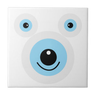 Weißbärengesicht Fliese