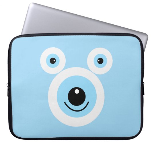 Weißbärengesicht Laptopschutzhülle (Vorderseite)
