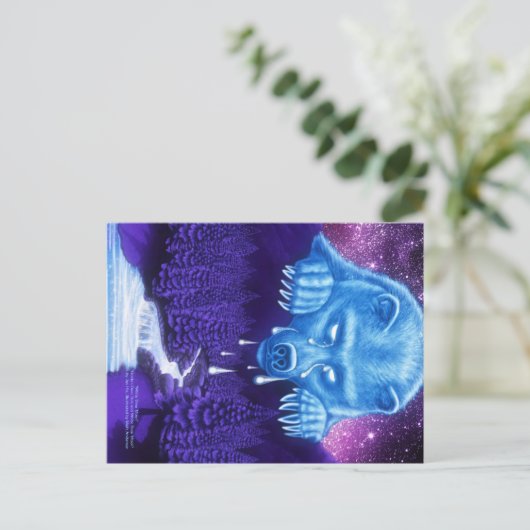 Weißbärenmoon Postkarte (Stehend Vorderseite)